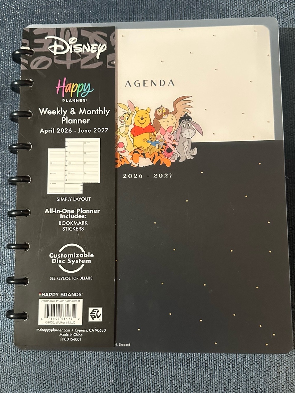 Disney Happy Planner Winnie the Pooh 2026-2027